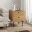40 cm W Steel Bedside Table