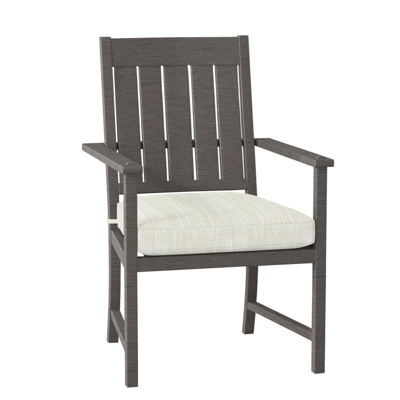 Chaise avec accoudoirs Croquet - gris ardoise, Pas de soudure, Gris ardoise, Rollo crème