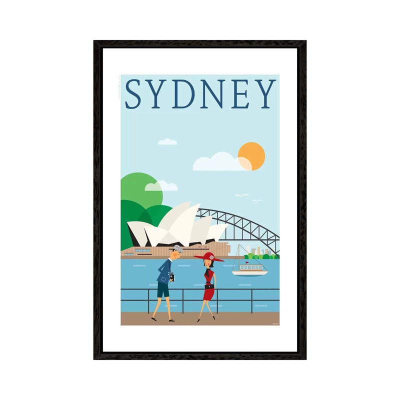 Sydney by TomasDesign - Gallery-Wrapped Canvas Giclée on Canvas, 66.04 cm H x 45.72 cm W, Black Framed