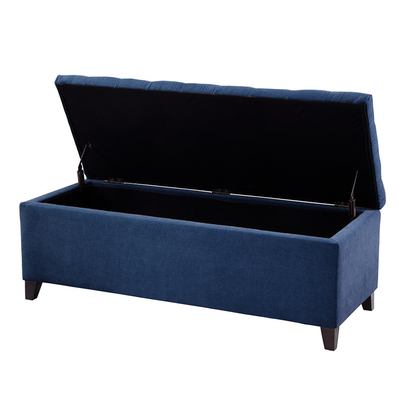 Banc de rangement bleu marine en tissu - fonctionnel, Marine