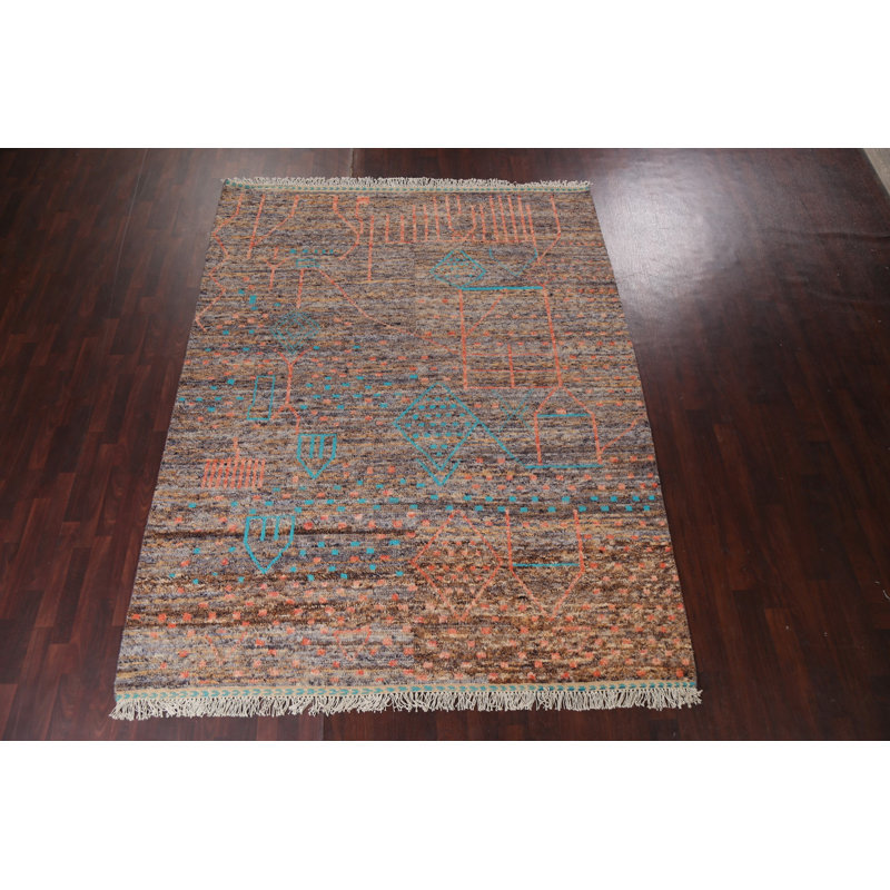 One-of-a-Kind 8'1" X 10'5" New Age Wool Area Rug in Purple