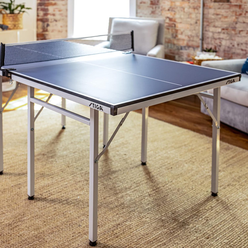 Space Saver Ping Pong Table - Compact and Durable Design for Any Space - 100% Pre-Assembled - Mid-Size Portable Table Tennis Table