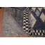 Tapis à motif géométrique oriental marocain bleu 8 x 13