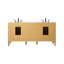 Rivers 72'' Double Bathroom Vanity with Marble Top-589782131