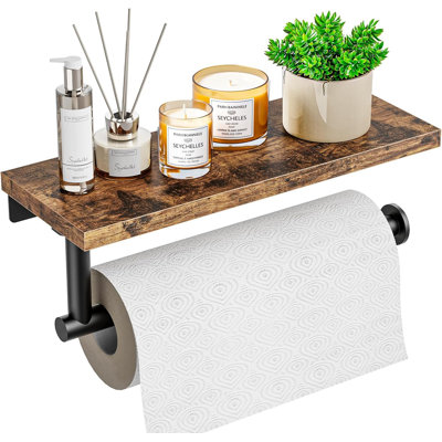 Paper Towel Holder Wall Mount with Shelf