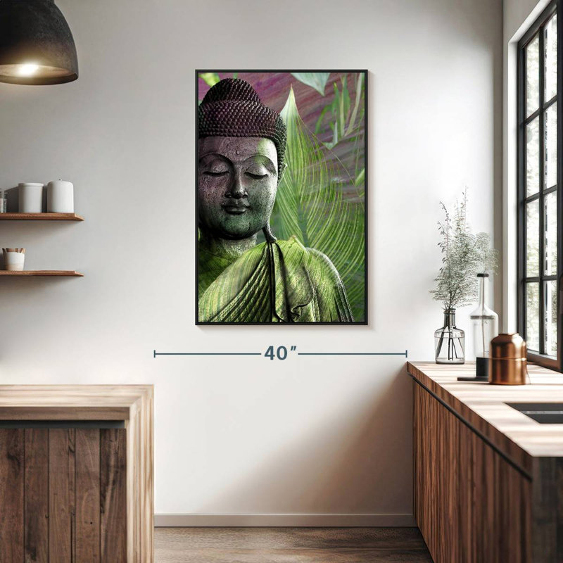 Méditation, Cadre flottant noir, 27 po x 40 po