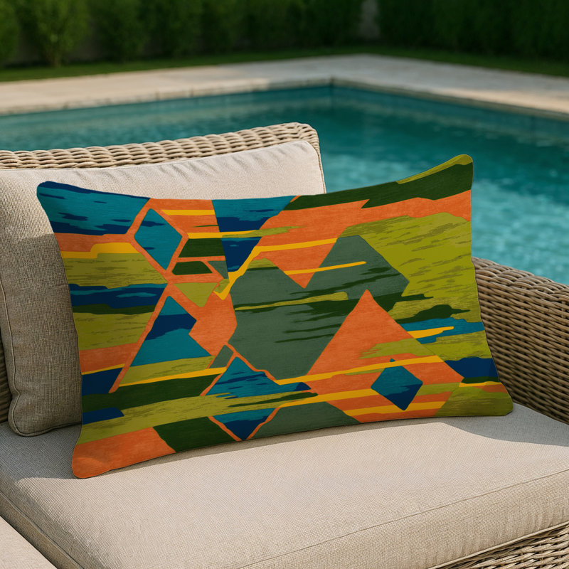 Sunkissed Horizon Indoor And Outdoor Throw Pillow, Rectangle 20"H x 14"W