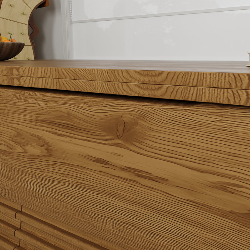 48.82'' Lifting Top Rectangular Fluted Coffee Table