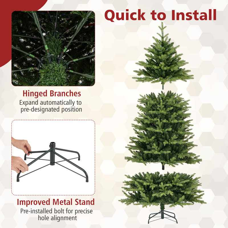 Arbre de Noël artificiel éclairé, 7 pi