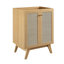 Meuble-lavabo sur pied simple 24,5 po avec plateau en bois manufacturé Modway Soma-93249770-93249769
