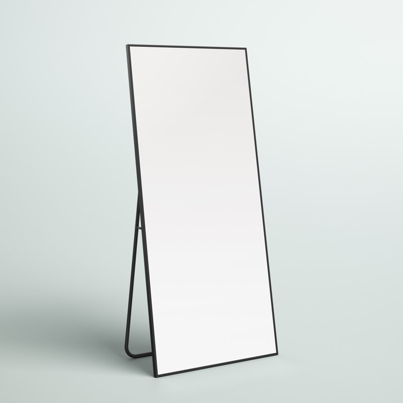 Niehaus Metal Flat Mirror, Black, 71" x 32"