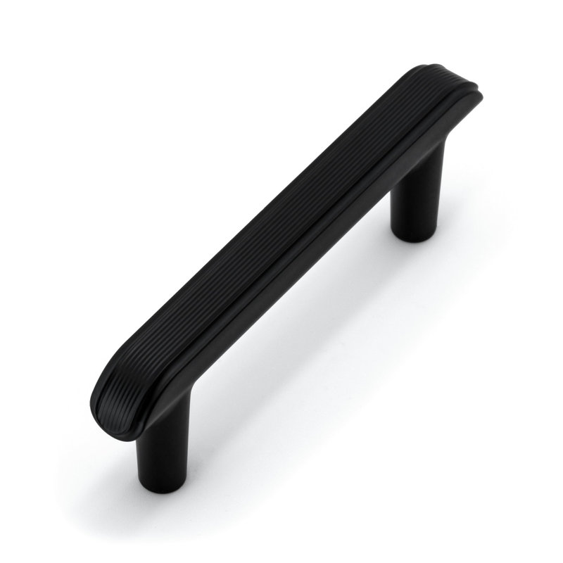 Poignée fantaisie embossée 3 po, Noir satiné, 3"