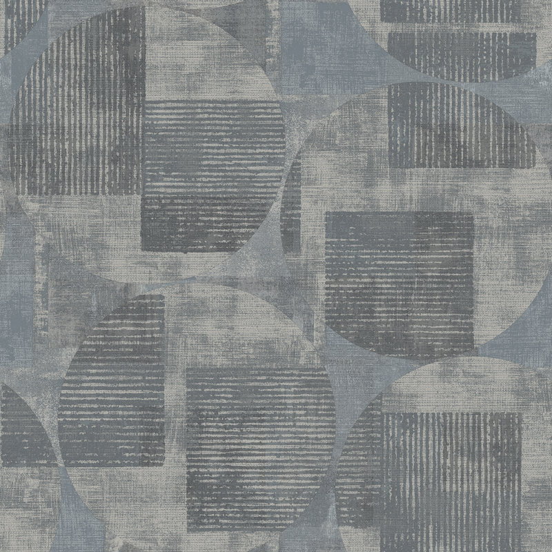 Papier peint bleu géo, Bleu