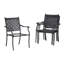 Ensemble de salle à manger 5 pièces en métal pour l'extérieur avec chaises à dossier en treillis et coussins bleus-2040066052