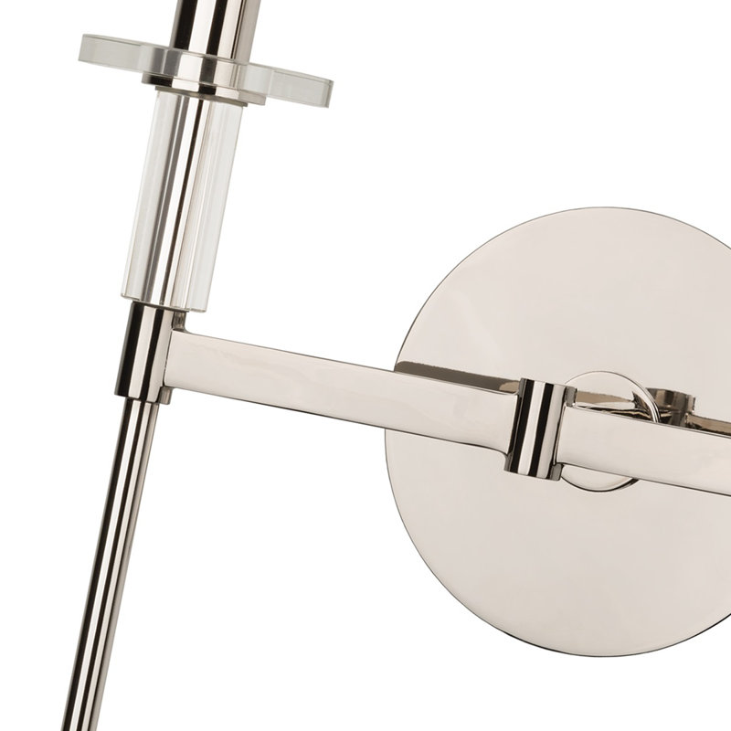 Amherst 2 - Light Armed Sconce, Polished Nickel