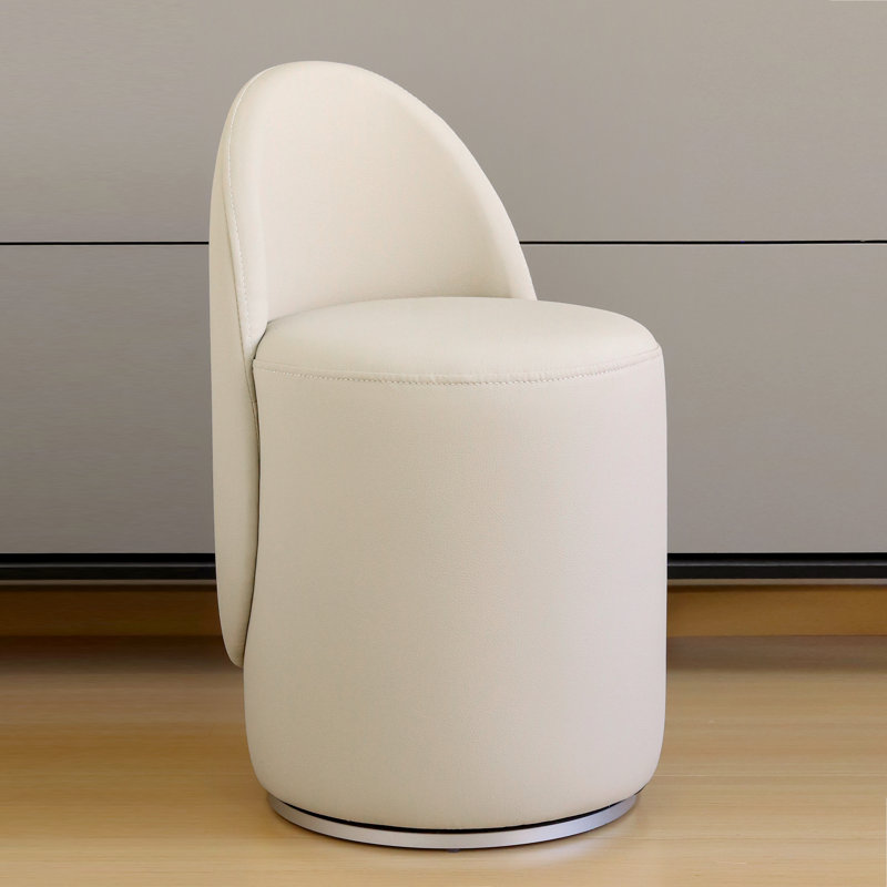 1Pc, Bedroom Dressing Stool, Rotating Stool, Light Luxury Dressing Stool, Home Dressing Chair, Modern Backrest Dressing Table Stool