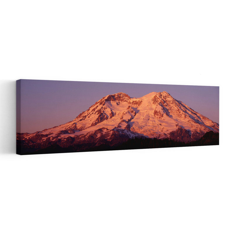 USA Washington Mount Rainier National Park 1 Piece Wrapped Canvas Panoramic Wall Art, 30.48 cm H x 91.44 cm W
