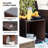 5-Piece Wicker Patio Conversation Set Outdoor Seating Group with Table and White Cushions-458722854