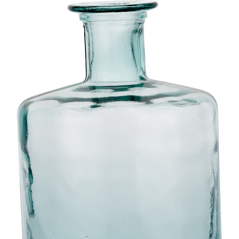 Handmade Glass Floor Vase, Clear