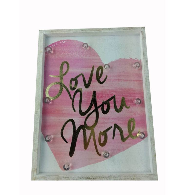 Décoration murale cadre en mdf love you more
