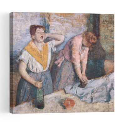 Les Blanchisseuses, vers 1884. Estampe d'art mural abstraite d'architecture contemporaine.