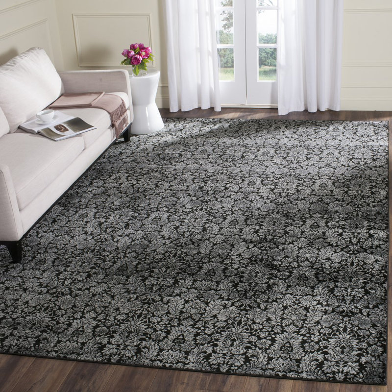 Tapis à motif floral Davut, Rectangle 9 pi x 12 pi