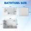Petite baignoire rectangulaire autoportante en acrylique de 47 po x 27,6 po avec siège intégré pour petits espaces