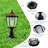 Solar Outdoor Post Light with Dusk-to-Dawn LED, Vintage Lantern Design, Weatherproof Aluminum Black-116629177