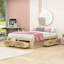Lit plateforme 6 tiroirs en bois avec pieds centraux-567239761-567239773