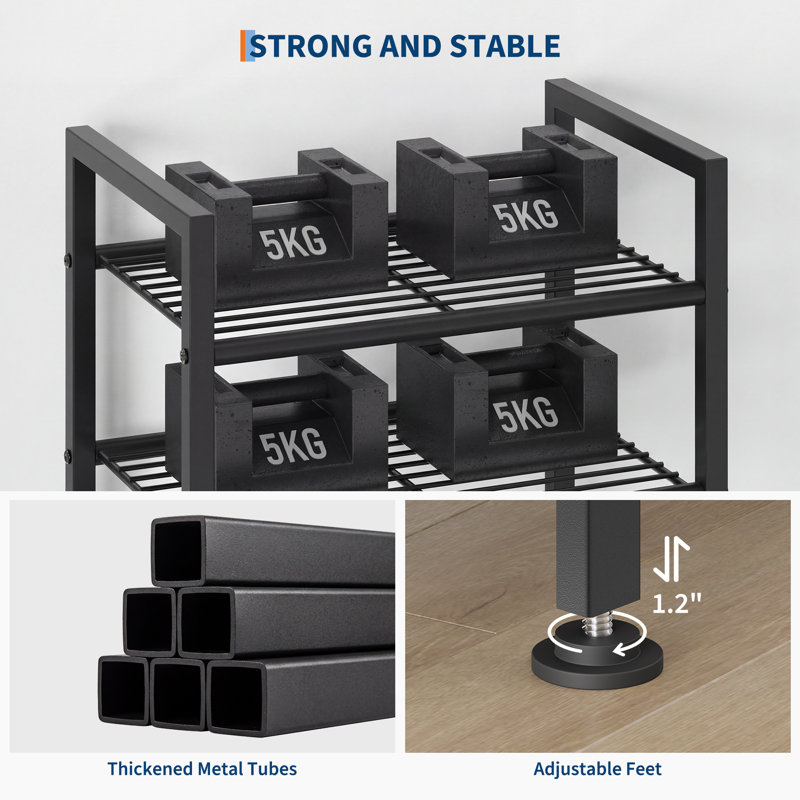 Space-Saving Tall 8-Tier Shoe Rack with Removable Shelves for Closet Entryway