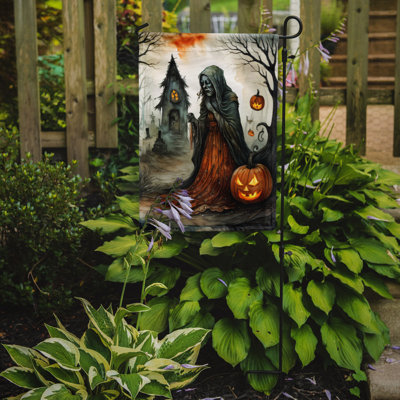Double Sided 15.5'' H x 11.25'' W Polyester Halloween Garden Flag