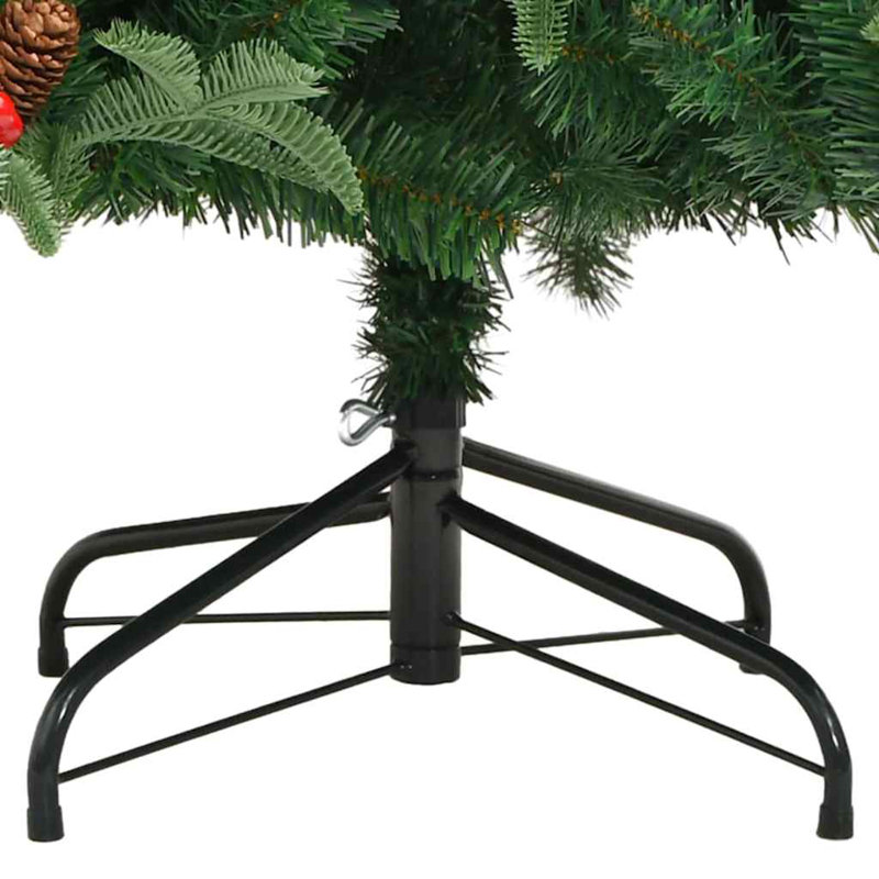 Artificial Christmas Tree with LEDs with Stand Green, 7.87 ft