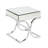 Skakke Mirrored Glass Top End Table-1581580673