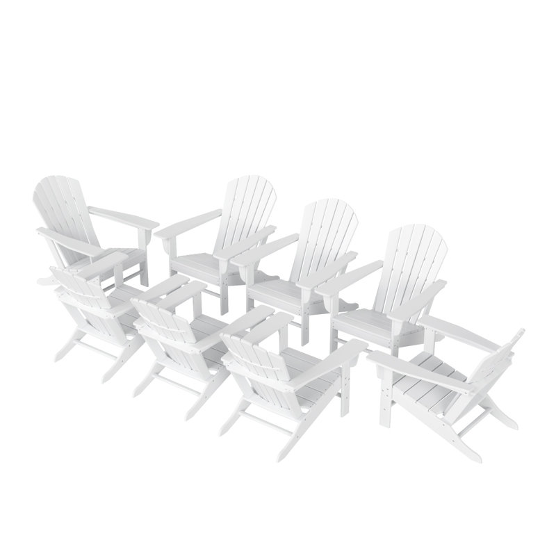 Altura Foldable Outdoor Adirondack Chair, White