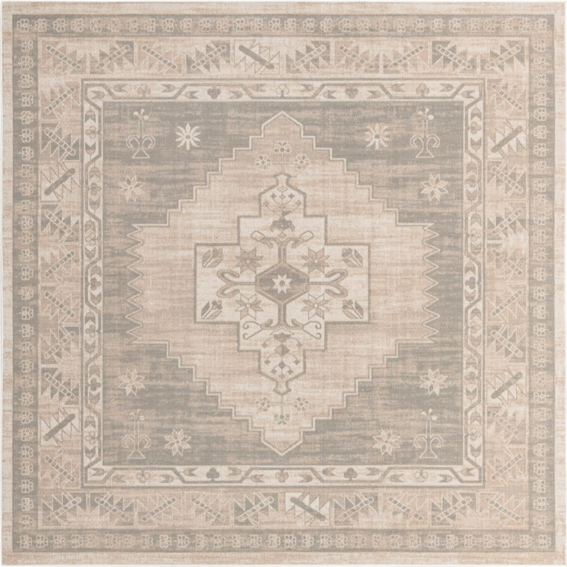 Matthei Oriental Indoor Rug, Square 8'