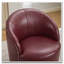 Fauteuil d'appoint pivotant en cuir-1613384873