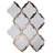 Vintage Scroll Lantern 11 in. x 15 in. Glossy Ceramic Mosaic Wall Tile