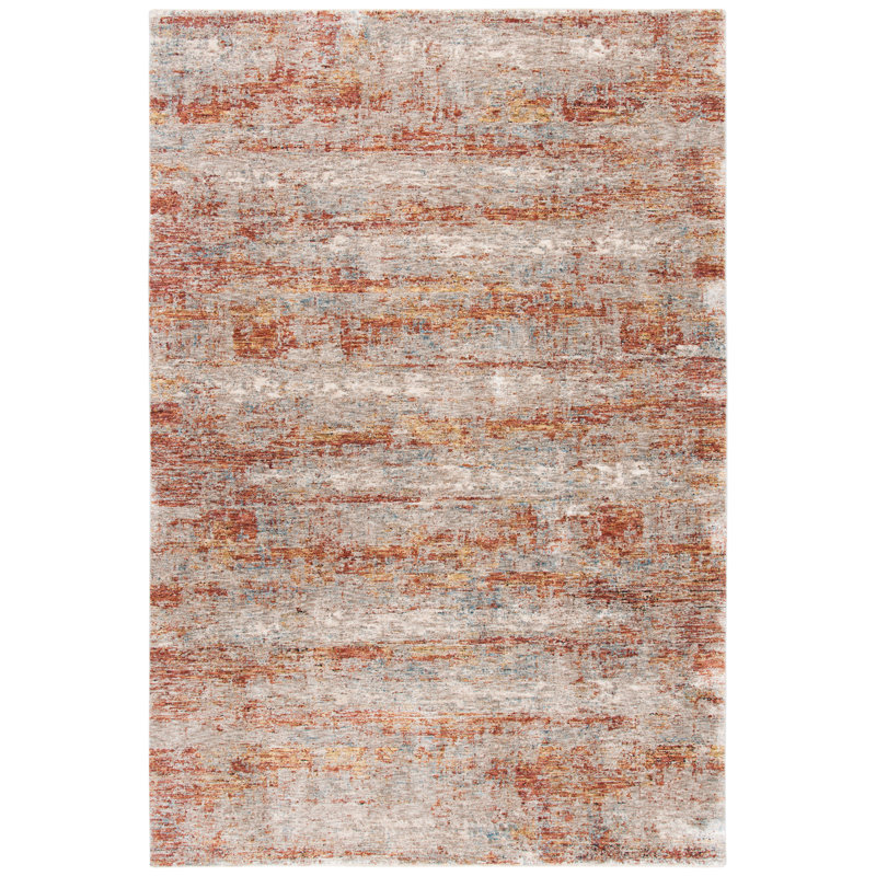 Tapis beige / rouille Aairah, Rectangle 5 pi x 8 pi