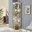 Lighted Corner Curio Cabinet - Display Case For Living Room, Antique Collectibles, Wine & Bar Glass Storage - Elegant Corner Design With Lights Included-455879293