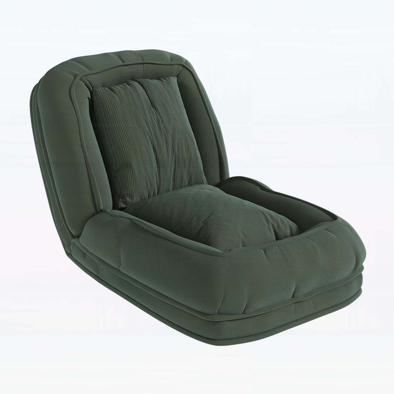 Canapé paresseux pliable avec 5 positions réglables, Vert