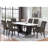 Maroney Rustic Marble Top Dining Table
