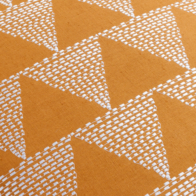 Theodore Accent Pillow, Camel/Cream Geometric 1, Polyester, 18"H x 18"W