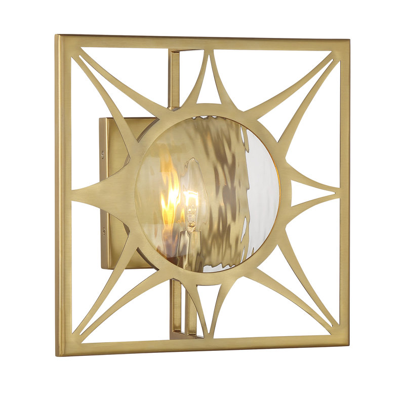  Balfour 1-Light Wall Sconce in Warm Brass, Brass