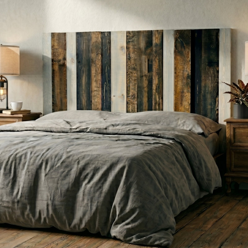 Davel Solid Wood Headboard, Twin, Gray