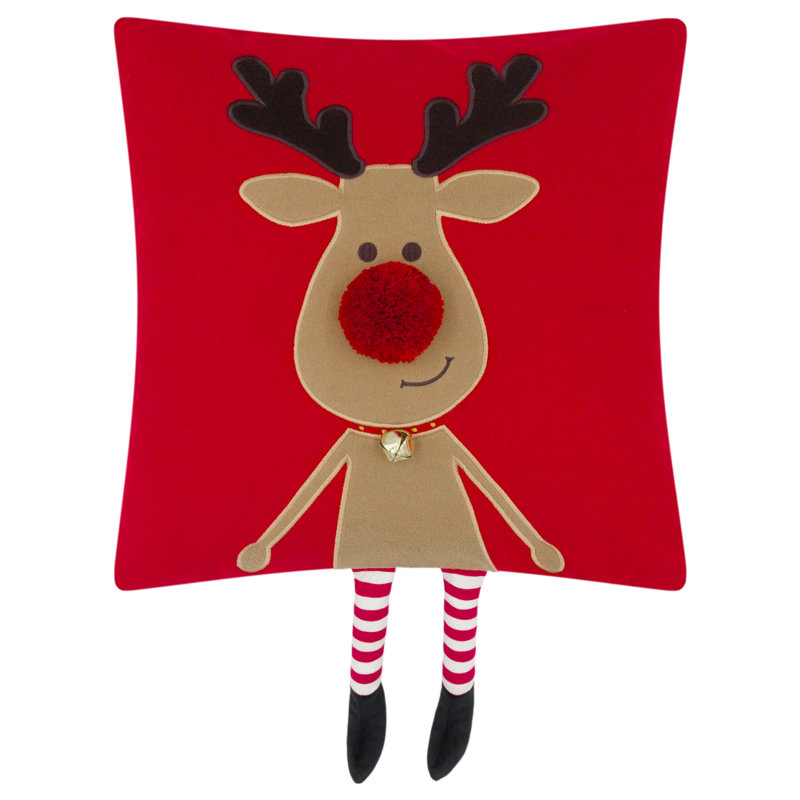 Embroidered Wool Blend Pillow Cover