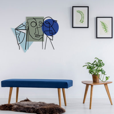 Accessoire mural élégant en métal, noir, 24,8 po x 27,6 po | 100% métal, épaisseur: 0,06 pouce | Conception murale facile à installer, parfaite pour les décors modernes et les espaces de bureau, élégante et durable
