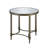 Aditya Contemporary 24"Dia Round End Table in Mirrored and Antique Brass