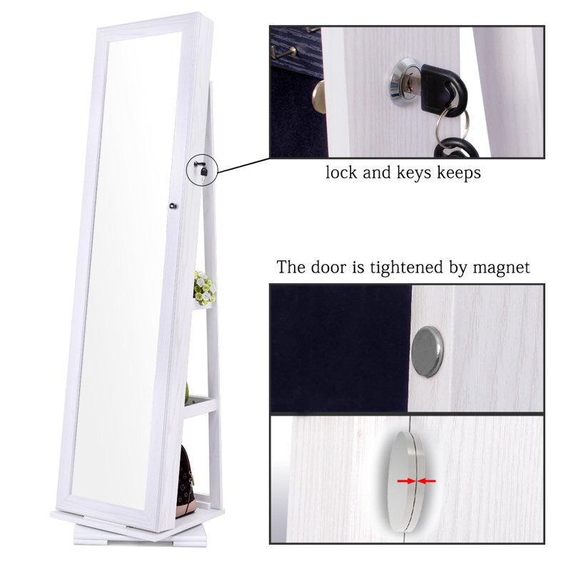 Armoire à bijoux avec miroir