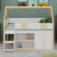 Lit mezzanine bas avec tablettes et armoires