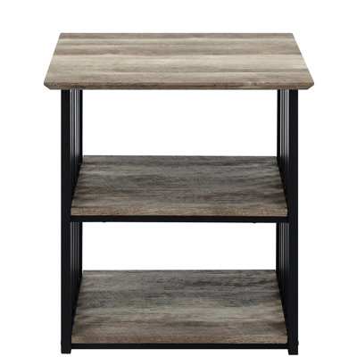Table de chevet industrielle: chêne antique et noir pour table de chevet moderne avec caractéristiques